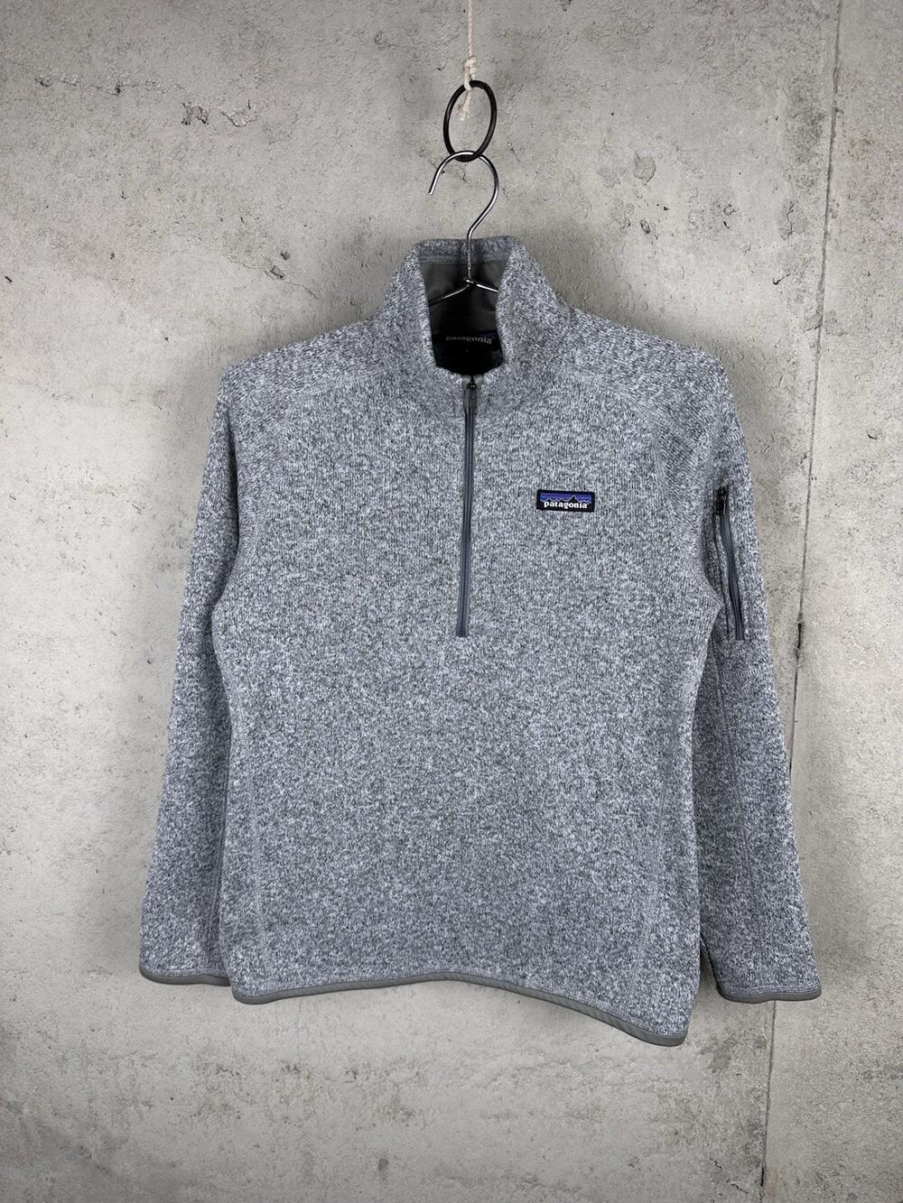 Patagonia Better Sweater Heather Gray Quarter Zip Fleece Women's Small STY25542